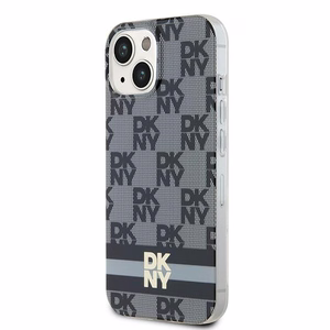 DKNY IML Checkered Mono Pattern & Printed Stripes MagSafe Ümbris jaoks iPhone 15 Plus / 14 Plus - Must
