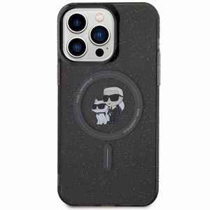 KARL LAGERFELD ümbris jaoks IPHONE 15 Pro Max KLHMP15XHGKCNOK (Glitter + MAG) must
