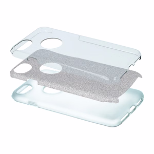 Glitter 3in1 ümbris jaoks iPhone 7 / 8 / SE 2020 / SE 2022 silver