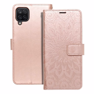 MEZZO Book ümbris jaoks SAMSUNG A12 / M12 mandala rose kuldne