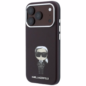 KARL LAGERFELD ümbris mudelile IPHONE 18 Pro Max/ 17 Pro Max ühildub MagSafe'iga (Smooth Ikonik Sketch) (värv: bordoopunane)