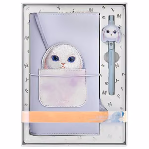 NIMMY set 2in1 notebook + pen BIG EYED PET 2.0 Rabbit lilla