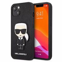 Karl Lagerfeld Saffiano Ikonik Karl's Patch Case iPhone 13 mini jaoks - must