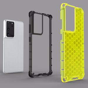 Honeycomb case бронированный чехол с гелевой рамкой для Samsung Galaxy S22 Ultra синий