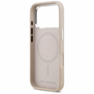 Karl Lagerfeld Choupette Pin MagSafe Ümbris jaoks iPhone 17 Pro Max - Roosa