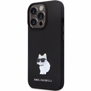 Karl Lagerfeld KLHCP14XSMHCNPK ümbris jaoks iPhone 14 Pro Max 6.7" - must Silicone C Metal Pin