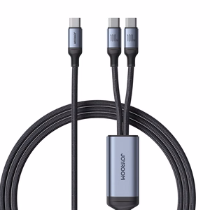 Joyroom Speedy Series S-A21 кабель 2 в 1 USB-C - USB-C USB-C 100W 1.5м - чёрный