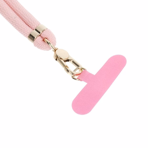 SWING (8mm) Phone lanyard, Phone pendant with adjustable length / cord length 165cm (max 82.5cm in the loop) / on the shoulder or neck - lite roosa
