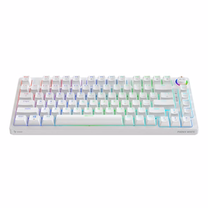 SAVIO PHENIX WHITE juhtmevaba mehaaniline klaviatuur, Gateron Red Pro, ABS