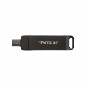 USB mälupulk PATRIOT Rage R550 128GB 100 MB/S USB A+C pööratav disain (PE128GR550DSAD) must