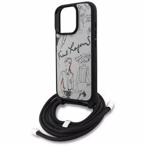 KARL LAGERFELD ümbris jaoks IPHONE 16 PRO MAX KLHCP16XPGGRMPCG compatible with MagSafe (CRSSBY Grained PU W/ Pattern & Logo) hall