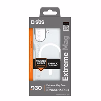 SBS Extreme Mag D3O MagSafe Ümbris jaoks iPhone 16 Plus - Läbipaistev