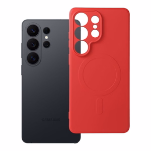 SILICONE MAG COVER Ümbris compatible with MagSafe jaoks SAMSUNG S26 Ultra punane