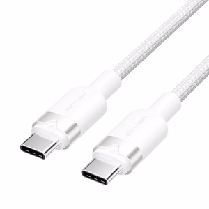 Vention USB-C–C kaabel, punutud, 3A, 480Mbps, 60W, 2m, valge