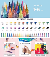 Akrüülmarkerid ARRTX Simptap, 24 värvi