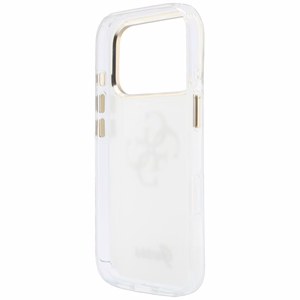 Guess IML 4G Script Metal ümbris iPhone 18 Pro / 17 Pro jaoks, valge