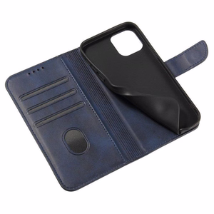 Magnet Case elegantne ümbris kaane klapiga ja aluse funktsiooniga Samsung Galaxy A73 sinine
