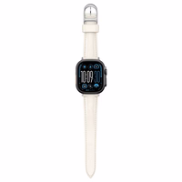 AmazingThing Class Band Leather Strap jaoks Apple Watch 45 / 46 / 49 mm - Light Beige