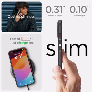 Spigen Mag Armor MagSafe iPhone 15 Ümbris - Matte must