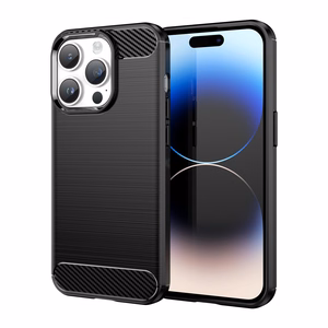 Carbon Case iPhone 14 Pro Max paindlik geel tagakate must