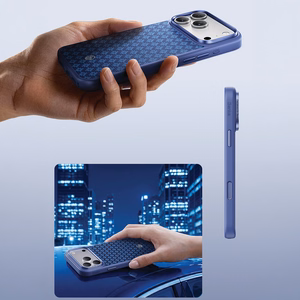 Benks Magnetic Armor Pro Armor Grid Kevlar Case Metal Frame 600D (C.K.FL.AP.BE.B073) for Iphone 18 Pro Max/17 Pro Max blue