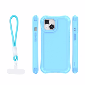 Safepop ümbris rihmaga iPhone 15 6,1" jaoks sinine