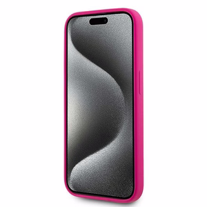 Силиконовый чехол Karl Lagerfeld Choupette Head MagSafe для iPhone 15 Pro Max - розовый