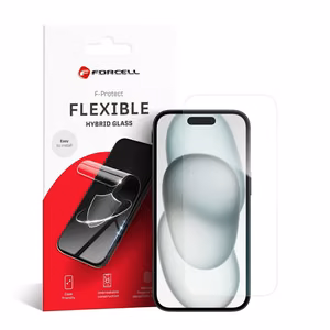 Hybrid glass for iPhone 15 Forcell Flexible Nano Glass