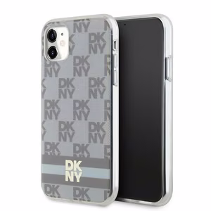 DKNY IML Checkered Mono Pattern & Printed Stripes MagSafe ümbris jaoks iPhone 11 / Xr - beige