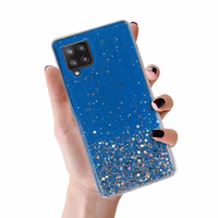 Brilliant Läbipaistev Ümbris jaoks Samsung Galaxy A42 5G Tumesinine