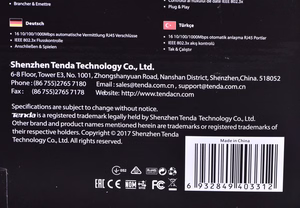 Tenda 16-портовый Gigabit Ethernet коммутатор Неуправляемый Синий