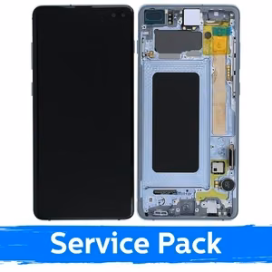 LCD ekraan ühilduv Samsung G975 S10 Plus raamiga / Prism Blue / (Service Pack)
