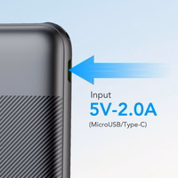 Powerbank Veger L10S (W1105PD) PD QC3.0 2A 20W 10000 mAh must