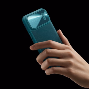 Nillkin CamShield nahast S ümbris iPhone 14 Pro Max kaamerakattega must