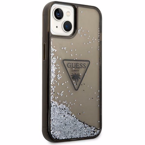 Guess GUHCP14MLFCTPK iPhone 14 Plus 6.7" чёрный/чёрный жёсткий чехол Liquid Glitter Palm Collection