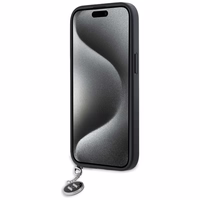 Karl Lagerfeld Saffiano Rhinestones & Charm ümbris jaoks iPhone 15 / 14 / 13 - must