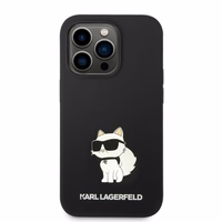 Karl Lagerfeld Silicone Choupette ümbris jaoks iPhone 14 Pro Max - must