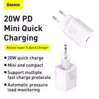 Laadija Baseus Super Si 20W USB-C valge CCSUP-B02