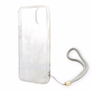 Guess GUOHCP14MHFLSU iPhone 14 Plus 6.7 "lilla / lilla hardcase Flower Strap
