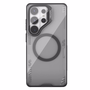 Nillkin Iceblade Prop магнитный чехол с крышкой камеры и подставкой совместимый с MagSafe для Samsung Galaxy S26 Ultra прозрачный чёрный