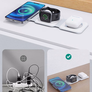 Dudao A11N 15W 3 в 1 индуктивное зарядное устройство - белый + кабель USB-C USB-C