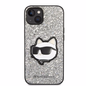 Karl Lagerfeld KLHCP14MG2CPS iPhone 14 Plus 6.7" hõbedane/hõbedane hardcase Glitter Choupette Patch