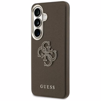 Guess ümbris Grained Big 4G Metal Logo Samsung Galaxy S26 pruun