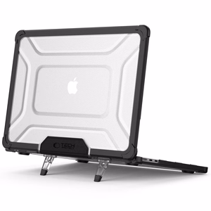 Tech-Protect SmartShell Pro ümbris jaoks MacBook Air 13" 2023-2025 M2 / M3 / M4 - läbipaistev and must
