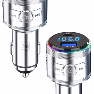 3mk Hyper auto FM-saatja koos laadimisega, 48 W, QC/PD/PPS, USB 1C1A, hõbedane
