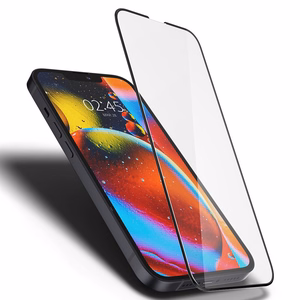 Spigen Glass FC Закалённое стекло для iPhone 13 / 13 Pro / 14 / 16e / 17e - чёрный