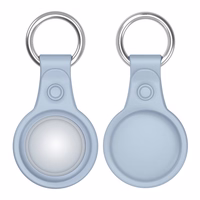 Dux Ducis 4tk komplekt Silikoonist paindlik kate võtmehoidja aasale Apple AirTag (must / roheline / roosa / sinine)