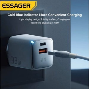 Laadija Essager GaN Polestar valge 33W (PD / QC3.0)