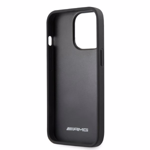 AMG AMHCP13LOSDBK iPhone 13 Pro / 13 6.1" чёрный/чёрный жёсткий чехол Leather Curved Lines