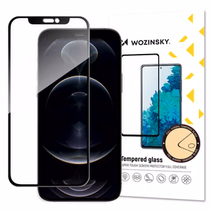 Wozinsky Super Durable Full Glue karastatud klaasist täielik katvus koos raamiga Case Friendly iPhone 16e / 14 / 13 Pro / iPhone 13 Must